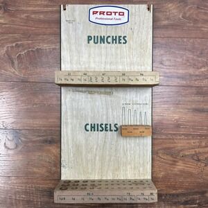Proto Tools Dealer Display Board Punches Chisels Panel No.186SS‎ Hardware Store